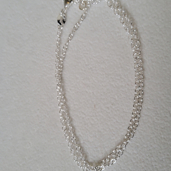 Sterling Silver Aquamarine Necklace 18" - Picture 6 of 7